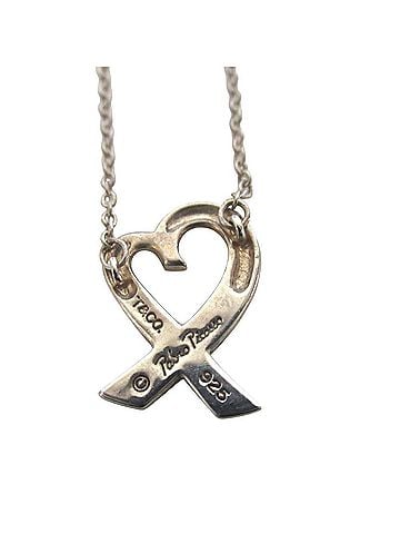 Tiffany & Co. Tiffany & Co. Paloma Picasso Loving Heart Necklace Pendant, 925 Sterling Silver, Women's (view 2)