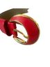 Liz Claiborne 100% Leather Red Burgundy Belt Size M - photo 2
