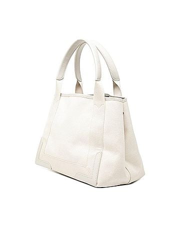 Balenciaga Balenciaga Navy Cabas S Tote Bag Handbag 339933 Ivory White Canvas Leather Women's BALENCIAGA (view 2)