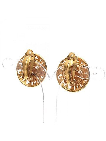 Chanel Chanel CHANEL Logo Vintage Earrings Jewelry GP (Gold Plated) Faux Pearl Women's Gold/White (view 2)