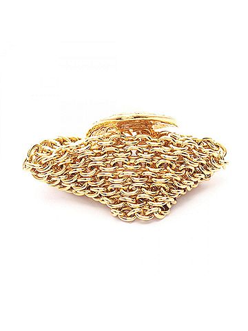 Chanel Chanel bracelet, gold-plated (GP), faux pearl, women's, gold and white tones. (view 2)