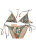 Milly Tropical Blue White Orange Two Piece Swimsuit Size M - photo 2