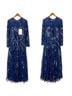 Mac Duggal 100% Polyester Print Blue Cocktail Dress Size 16 - photo 2