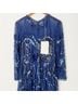 Mac Duggal 100% Polyester Print Blue Cocktail Dress Size 16 - photo 3