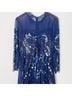 Mac Duggal 100% Polyester Print Blue Cocktail Dress Size 16 - photo 5