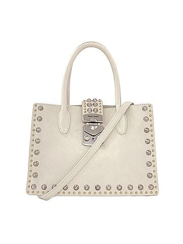 Miu Miu Miu Miu Miu Studded 2-Way Handbag, Calfskin, Women's (view 1)