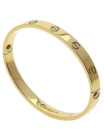 Cartier Cartier Love Bracelet (No Screwdriver) #17 Bracelet, 18K Yellow Gold, Women's (view 2)