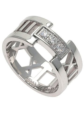 Tiffany & Co. Tiffany & Co. Atlas Open 3-Piece Diamond Ring, 18K White Gold, Women's (view 1)