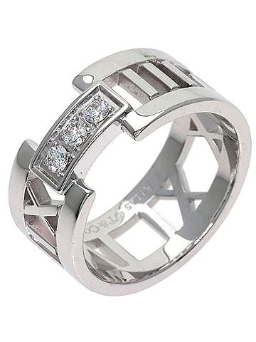 Tiffany & Co. Tiffany & Co. Atlas Open 3-Piece Diamond Ring, 18K White Gold, Women's (view 2)