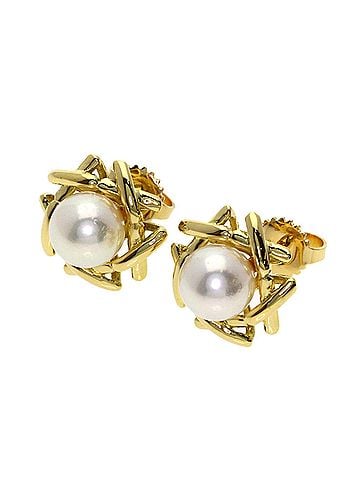 Tiffany & Co. Tiffany & Co. Kiss Around Pearl Ring, 18K Yellow Gold, Women's (view 1)