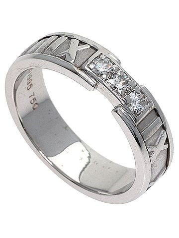 Tiffany & Co. Tiffany & Co. Atlas 3-Diamond Ring, 18K White Gold, Women's (view 1)