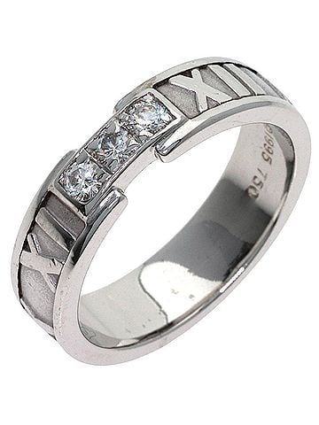 Tiffany & Co. Tiffany & Co. Atlas 3-Diamond Ring, 18K White Gold, Women's (view 2)