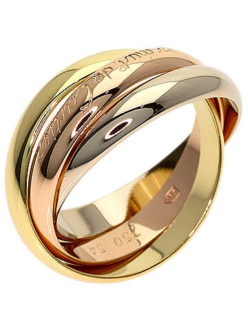 Cartier Cartier Trinity #54 Ring - 18K Yellow Gold/18K Pink White Gold Women's (view 2)