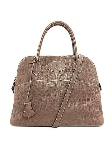 Hermès Hermes Bolide 31 Etoupe Silver Hardware Handbag, Taurillon Leather, Women's (view 1)