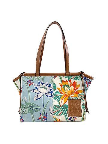 Loewe Loewe Paula's Ibiza Cushion Tote Bag, Canvas/Leather, Women's (view 1)
