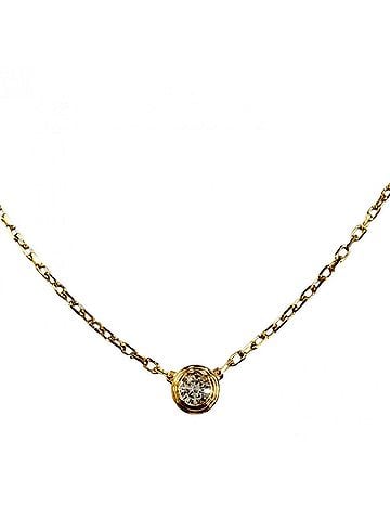 Cartier Cartier SJN242 Damour SM Small 750YG 1P Diamond Necklace, Yellow Gold, Weight 2.77g, Women's. (view 1)