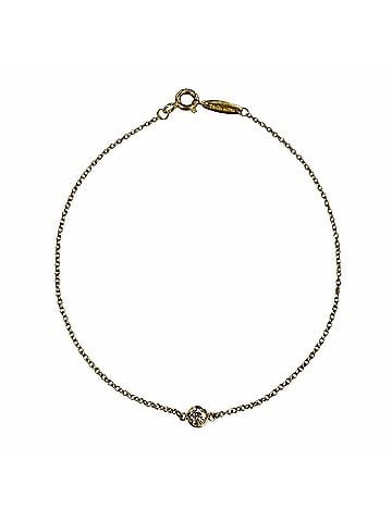 Tiffany & Co. TIFFANY&Co. Tiffany & Co. By the Yard Elsa Peretti 1P Diamond approx. 0.05ct 750 YG Bracelet Yellow Gold 3.77mm Diameter Weight 0.97g Women's (view 1)