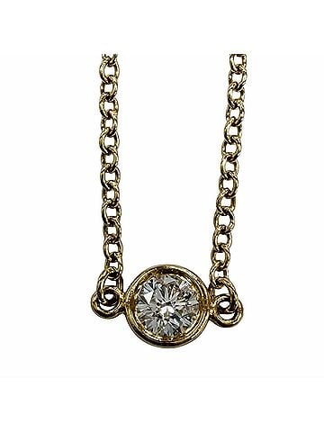Tiffany & Co. TIFFANY&Co. Tiffany & Co. By the Yard Elsa Peretti 1P Diamond approx. 0.05ct 750 YG Bracelet Yellow Gold 3.77mm Diameter Weight 0.97g Women's (view 2)