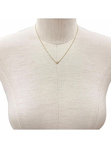 Tiffany & Co. TIFFANY&Co. Tiffany & Co. By the Yard Elsa Peretti 750 PG Necklace with 1 Diamond (approx. 0.12ct), Frame Diameter approx. 4.35mm, Weight 1.89g, Women's. (view 2)