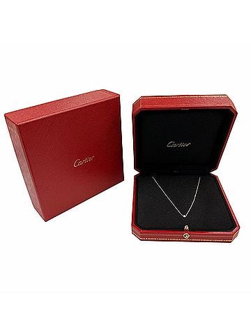 Cartier Cartier WFE089 Damour XS 750 WG 1P Diamond Necklace, White Gold, Weight 2.4g, Women's, with Box. (view 2)