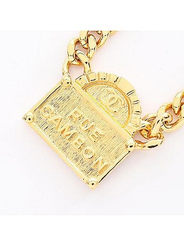 Chanel Chanel RUE CAMBON Necklace, Gold Plated (GP), Women's, Tone (view 1)