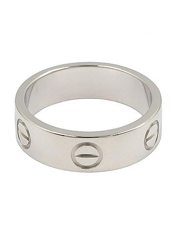 Cartier Cartier Love Ring, 18K White Gold (18KWG), Women's, Silver Tone, B4084700 (view 2)