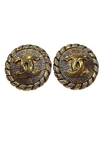 Chanel Chanel Coco Mark Gold Vintage Brand Earrings for Women (view 1)