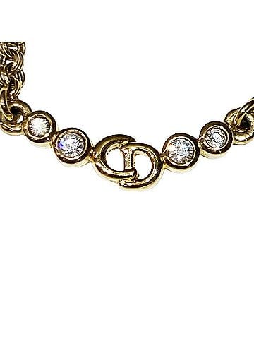 Christian Dior Christian Dior necklace, accessory. Total weight 11.4g, 43.5cm, GP rhinestone. (view 1)