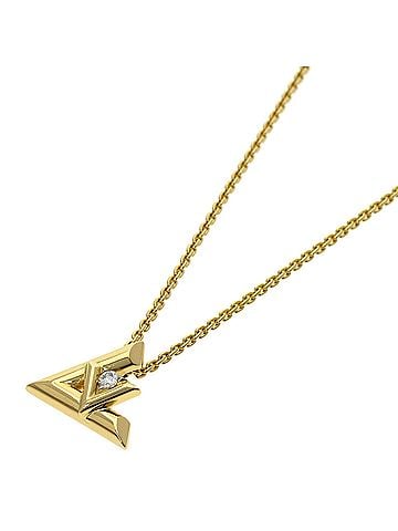 Louis Vuitton Louis Vuitton Volte One PM 1P Diamond Necklace Q93805 18K Yellow Gold Women's LOUIS VUITTON (view 1)