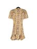 Sandro 100% Polyester Floral Yellow Ivory Casual Dress Size 4 - photo 2