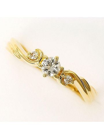 Unbranded 18K (18-karat) Yellow Gold Ring with 0.14 ct Diamond, Total Weight 1.7g, Jewelry (view 1)