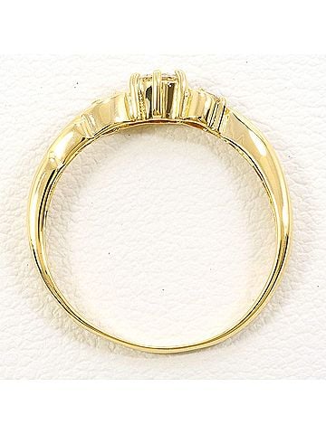 Unbranded 18K (18-karat) Yellow Gold Ring with 0.14 ct Diamond, Total Weight 1.7g, Jewelry (view 2)