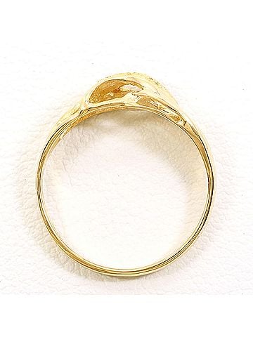 Unbranded 18K (18-karat) Yellow Gold Ring with Diamond (carat weight not stamped), Total Weight 1.7g, Jewelry (view 2)