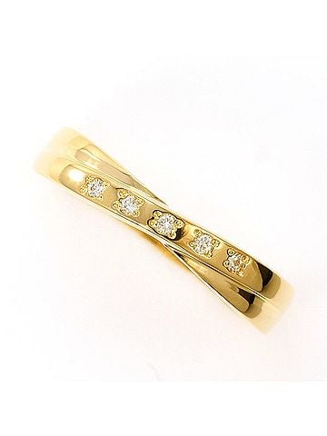 Unbranded 18K (18-karat) Yellow Gold Ring with 0.04 ct Diamond, Total Weight 2.2g, Jewelry (view 1)