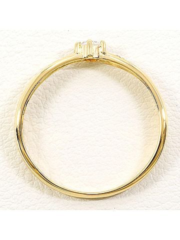 Unbranded 18K (18-karat) Yellow Gold Ring with 0.11 ct Diamond, Total Weight 1.5g, Jewelry (view 2)