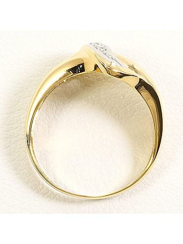 Unbranded PT900 Platinum 18K Yellow Gold Ring with 0.03 ct Diamond, Total Weight 3.4g, Jewelry (view 2)