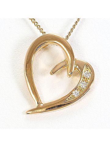 Unbranded 18K (18-karat) Pink Gold Necklace with Diamond (carat weight not stamped), Total Weight 2.3g, 39cm, Jewelry (view 1)