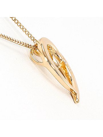 Unbranded 18K (18-karat) Pink Gold Necklace with Diamond (carat weight not stamped), Total Weight 2.3g, 39cm, Jewelry (view 2)