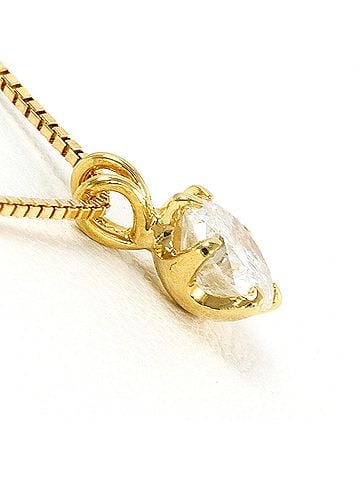 Unbranded 18K (18-karat) Yellow Gold Necklace with 0.30ct Diamond, Total Weight 1.6g, 40cm Length, Jewelry (view 2)