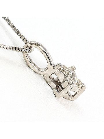 Unbranded 18K (18-karat white gold) necklace with 0.05ct diamond, total weight 1.2g, 40cm length. Jewelry. (view 2)