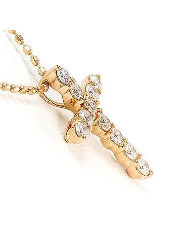 Unbranded 18K (18-karat gold) Pink Gold Necklace with 0.30ct Diamond, Total Weight 1.8g, 40cm Length, Jewelry (view 2)