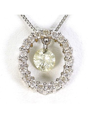 Unbranded 18K (18-karat white gold) necklace with 0.35ct diamond, total weight 1.6g, 42cm length. Jewelry. (view 1)