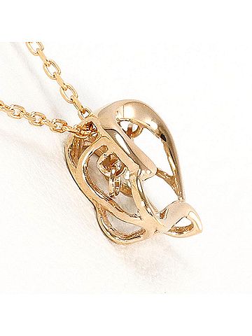 Unbranded 18K (18-karat gold) Pink Gold Necklace with 0.07ct Diamond, Total Weight 1.0g, 39cm, Jewelry (view 2)