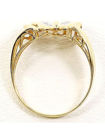 Unbranded PT900 Platinum 18K Yellow Gold Ring with 0.08ct Diamond, Total Weight 2.7g, Jewelry (view 2)