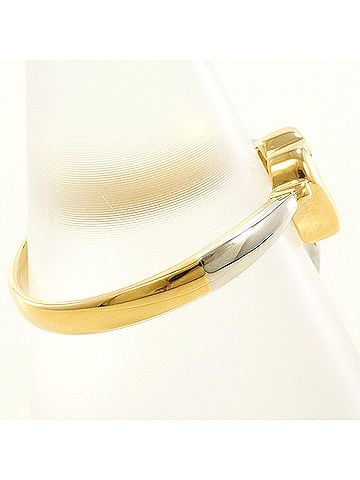 Unbranded PT900 Platinum 18K Yellow Gold Ring with 0.10ct Diamond, Total Weight 2.4g, Jewelry (view 2)