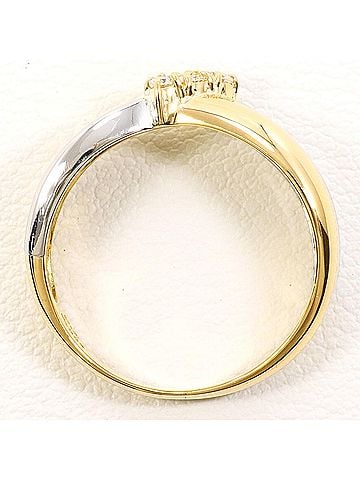 Unbranded PT900 Platinum 18K Yellow Gold Ring with 0.10ct Diamond, Total Weight 3.4g, Jewelry (view 2)