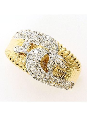 Unbranded 18K (18-karat) Yellow Gold Ring with 0.62ct Diamond, Total Weight 7.2g, Jewelry (view 1)
