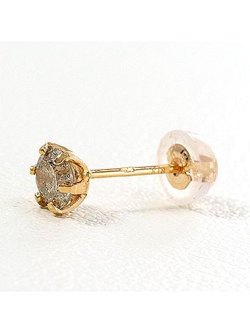 Unbranded 18K (18-karat) Pink Gold Earring (Single Earring) with 0.25ct Diamond, Total Weight 0.2g, Jewelry (view 1)