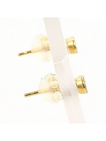 Unbranded 18K (18-karat) Yellow Gold (YG) Earrings with 0.06ct Diamonds, Total Weight 0.5g, Jewelry (view 2)