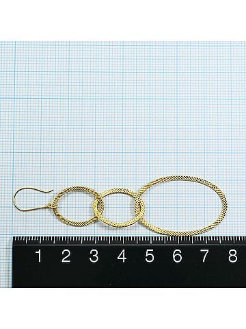 Unbranded 18K (18-karat) Yellow Gold Earrings, Total Weight 2.1g, Jewelry (view 2)